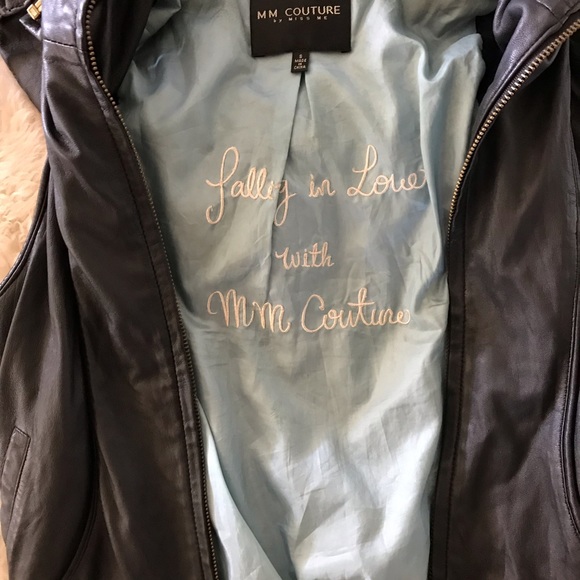 MM Couture hooded genuine leather vest - Picture 4 of 9